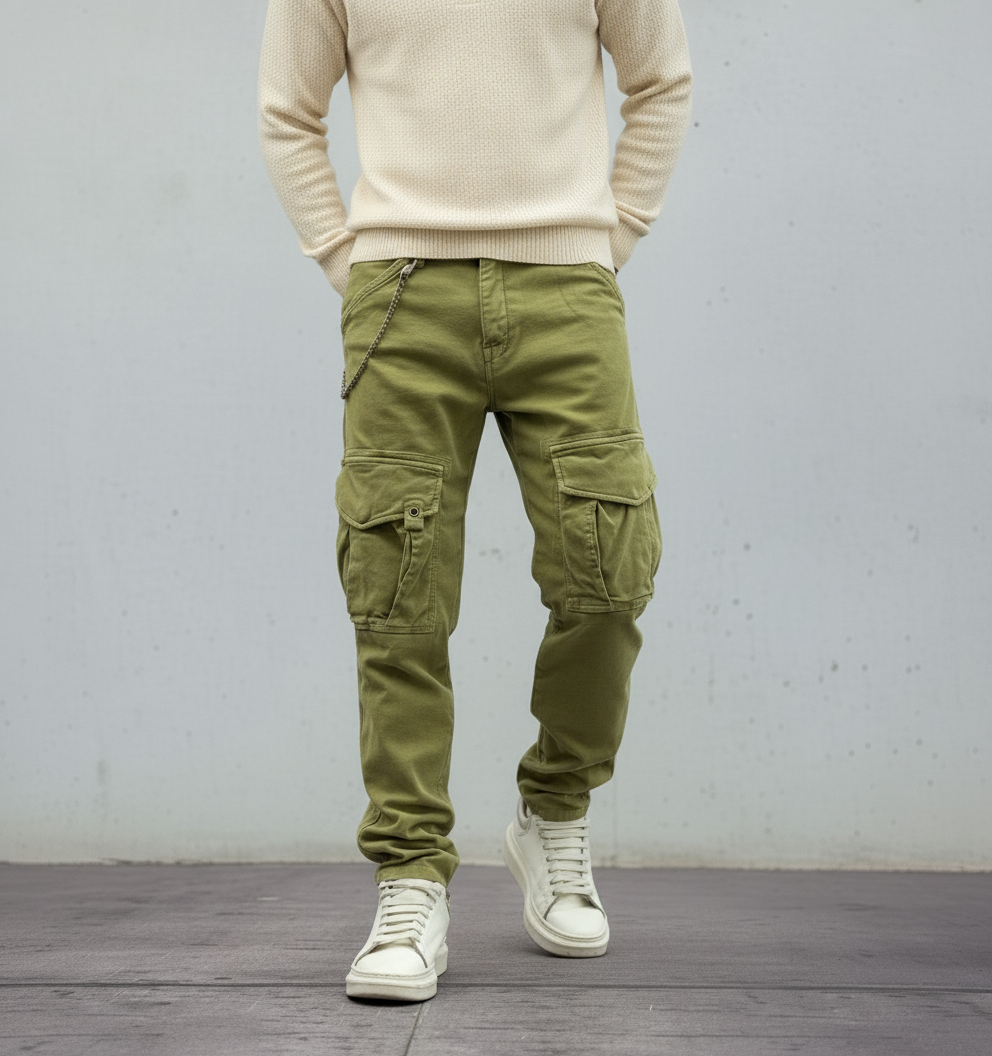 PANTALONE TASCONE FUSTAGNO - BERNA - ART. 223089348 - VERDE PANTONE