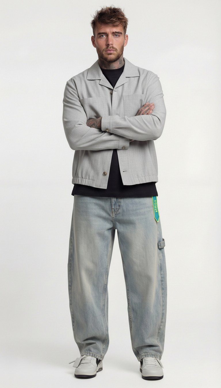 GIACCA CAMICIA REGUALR - FIT CON TASCHE GRIGIO CHIARO - IMPERIAL - ART. VL41LBR