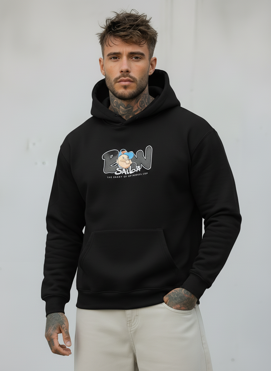 FELPA CON CAPPUCCIO POPOYE   - B.U. - ART. W25 / H 51