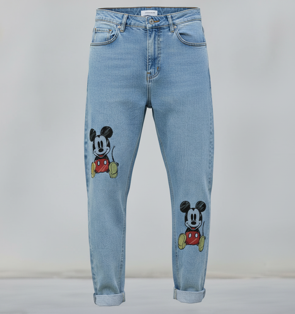 JEANS - HAMEN - DIPINTO A MANO -  ART. TOPOLINO