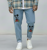 JEANS - HAMEN - DIPINTO A MANO -  ART. TOPOLINO