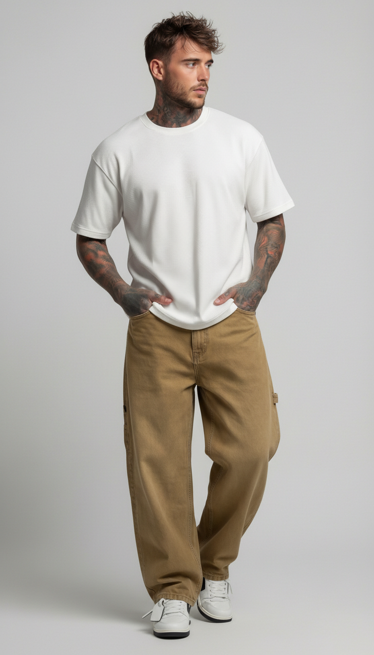 JEANS UOMO CARPENTER STRAIGHT  FIT  BERNA - ART. 261203 -694 COL. GHIACCIO SPORCO