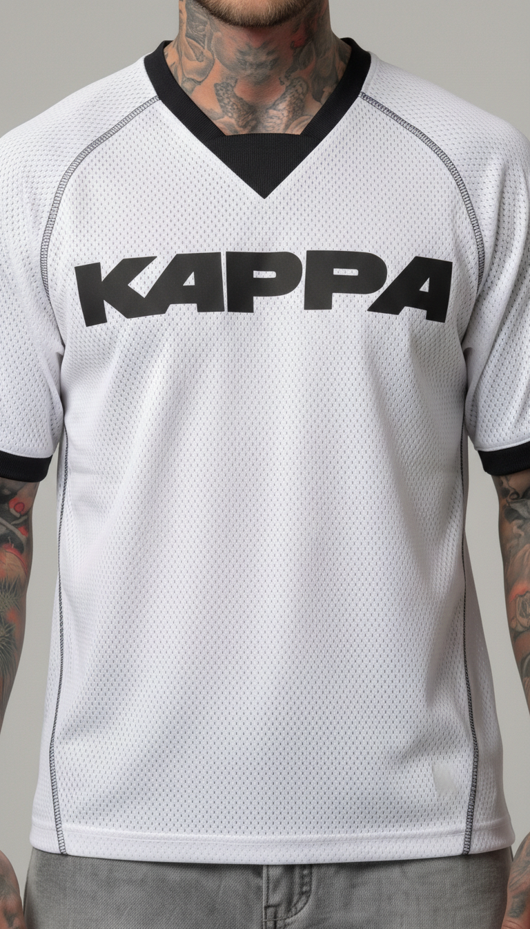 T-SHIRT UOMO AUTHENTIC SANSO - KAPPA - ART. 352288W- COL . WHITE  BLACK