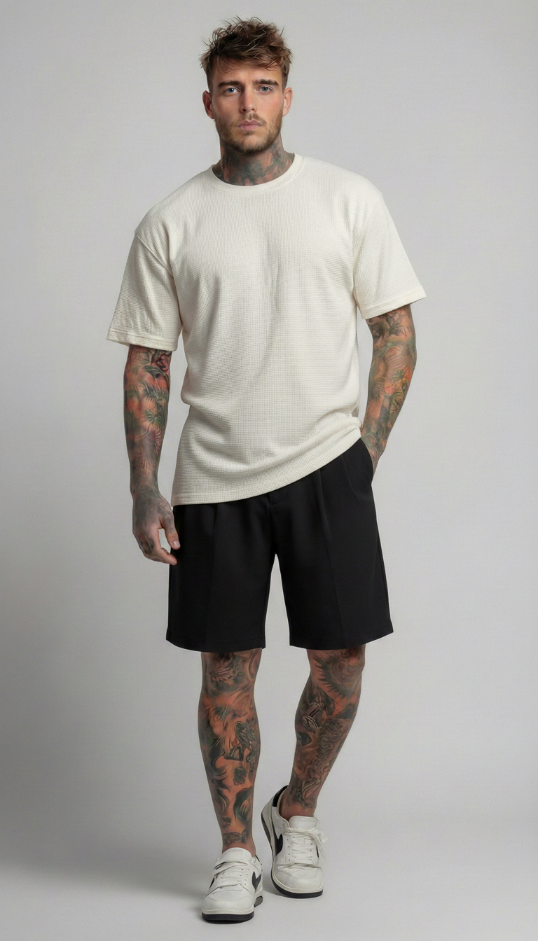 BERMUDA UOMO  REGULAR FIT CON PINCES E TASCHE LATERALI COLORE NUTELLA  - IMPERIAL - ART. D155LCY