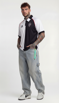 POLO MANICA CORTA AUTHENTIC SOLIN  - KAPPA - ART. 331Z4NW- COL . BLACK -WHITE - RED