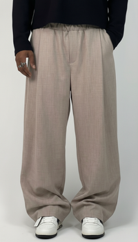 PANTALONI BAGGY-FIT CON VITA ELASTICA  E PIEGHE - IMPERIAL - ART. PE6YLBR