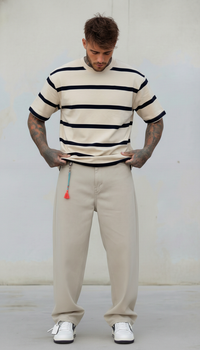 T-SHIRT UOMO  BOXY FIT RIGHE  - BERNA - ART. 261246 -30