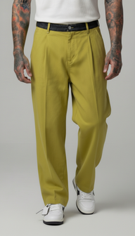 PANTALONE VERDE CHIARO CINTA DENIM  - BERNA - ART. 261390