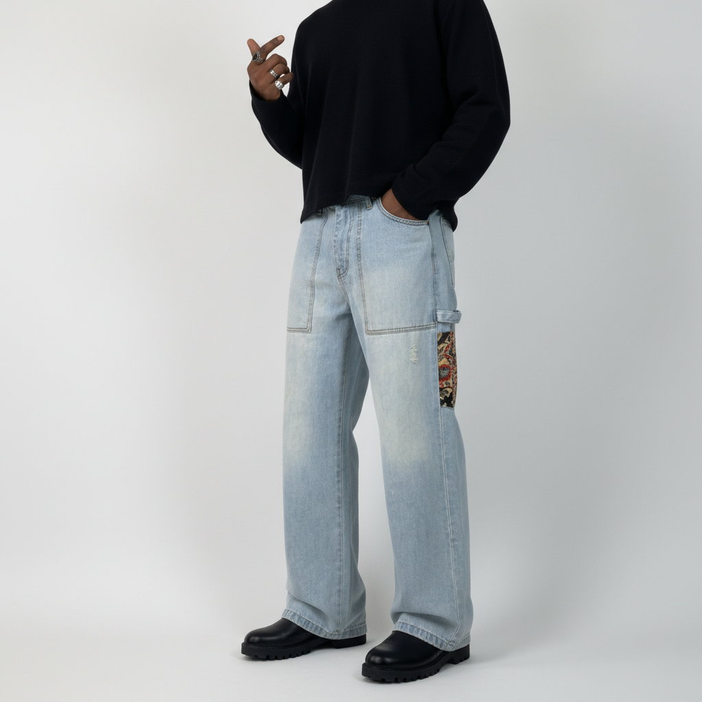 JEANS UOMO WORK FIT  LAVAGGIO CHIARO- BERNA - ART. 261005 - 30