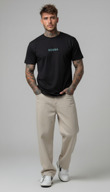 T-SHIRT NERA AQUILA AZTECA - BERNA - ART. 261078 -1