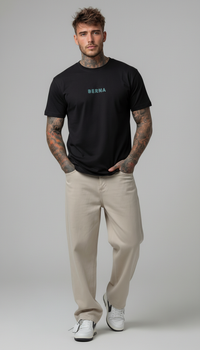 T-SHIRT NERA AQUILA AZTECA - BERNA - ART. 261078 -1