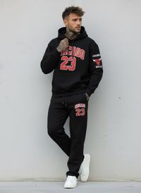 PANTALONE IN FELPA TUTA  CHICAGO 23  - B.U. - ART. W25 TKM - 02  COL. NERO