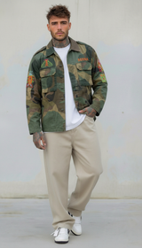 GIUBBINO OVERSHIRT UOMO BERNA CAMOU  RICAMI AZTECHI - ART. 26128430