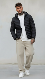 PIUMINO SLIM FIT CON CAPPUCCIO RIMOVIBILE - HAMEN - ART. LPG8135 - COL. BLU