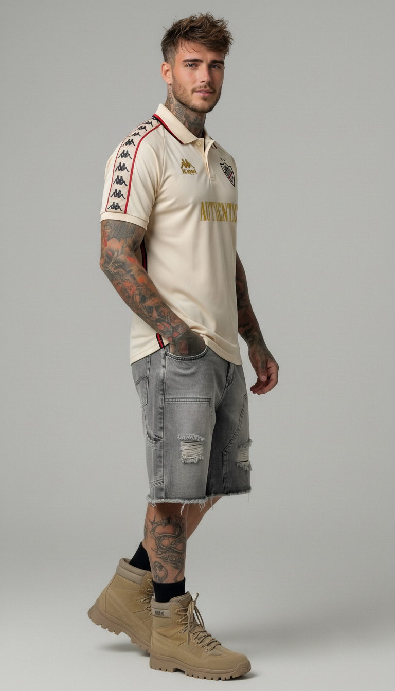 POLO MANICA CORTA BANDA STAFEN- KAPPA - ART. 38254 UW-  DUE COLORI