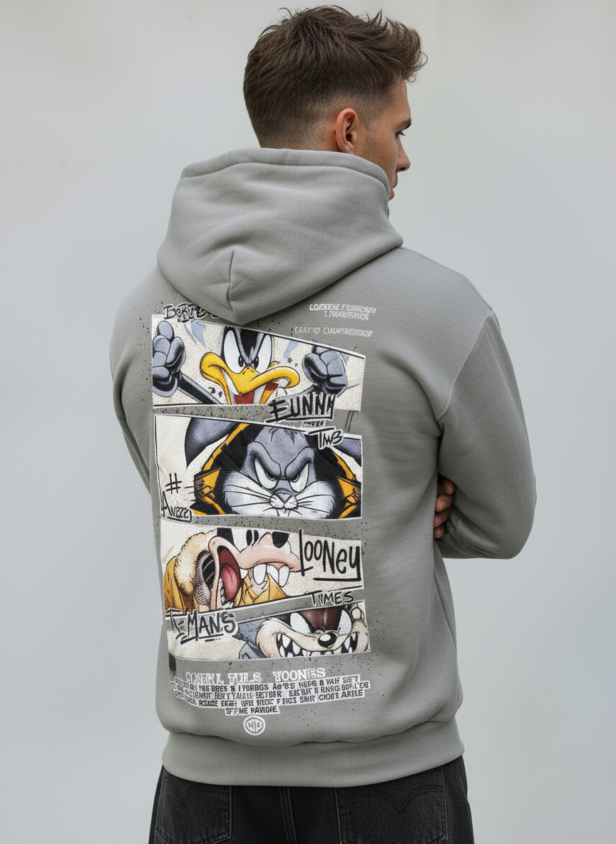 FELPA CON CAPPUCCIO LOONEY TUNES - B.U. - ART. W25 / H-20