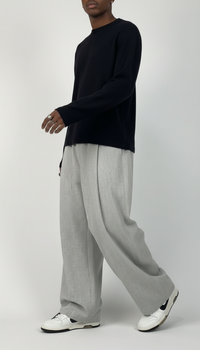 PANTALONI BAGGY-FIT CON VITA ELASTICA  E PIEGHE - IMPERIAL - ART. PE6YLBR