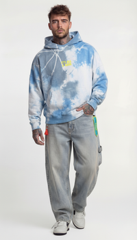 FELPA CON CAPPUCCIO  OBLO' PIU' TIE DYE    - BERNA - ART. 261066 - 89