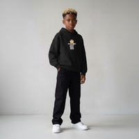 FELPA OVER BAMBINO CON CAPPUCCIO BOXY FIT OVER -  ORSO  PIU' COLORI - HAMEN