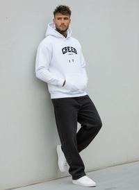 FELPA CON CAPPUCCIO MUHAMMAD ALI - E. - ART. CREED - COL. BIANCO