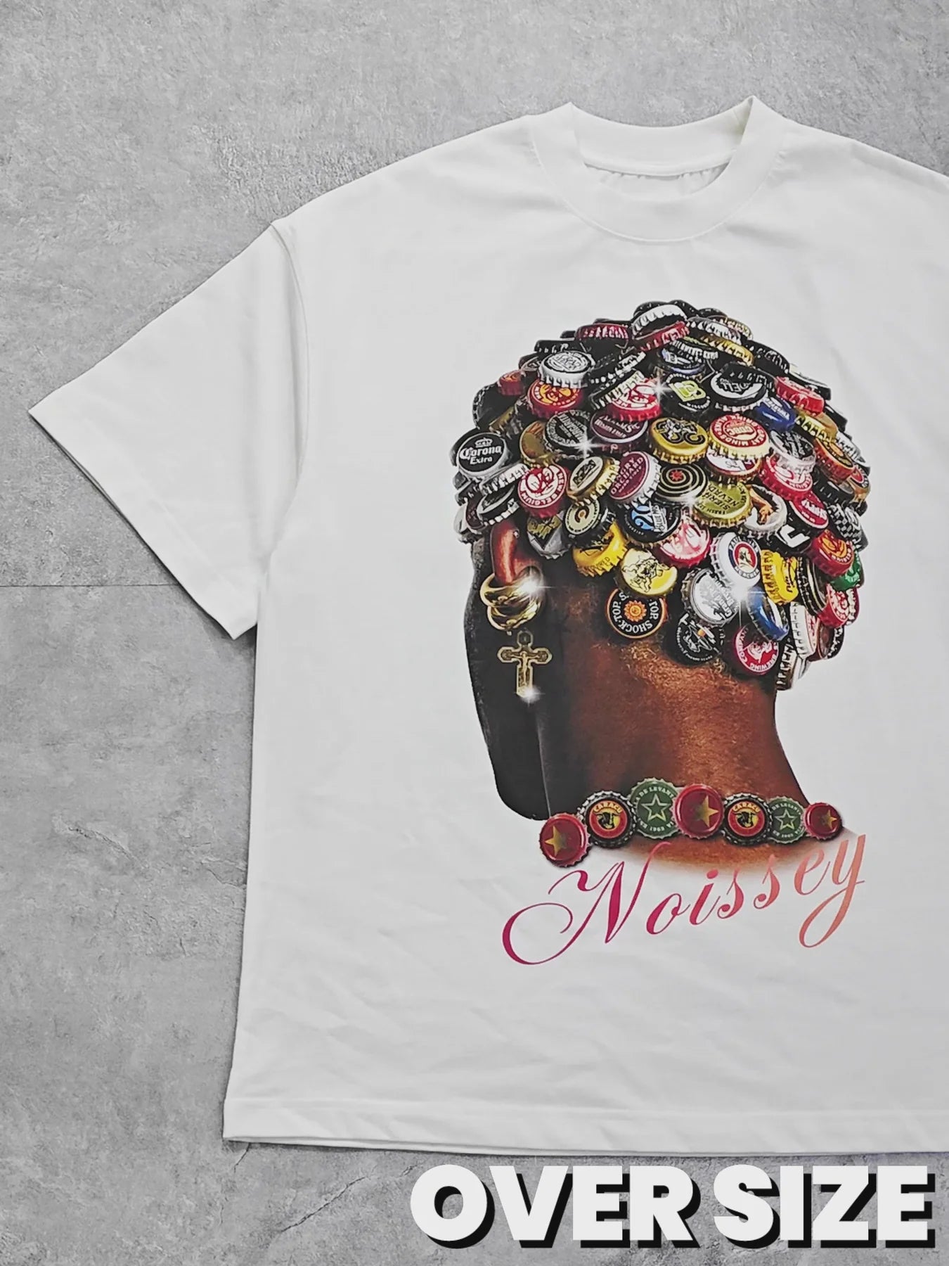 T-SHIRT NOISSEY OVERSIZE  WHITE  ART TAPPI BOTTIGLIA