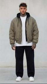 BOMBER CON CAPPUCCIO RIMOVIBILE - CATCH - ART. 24CK-024 - COL. KHAKI