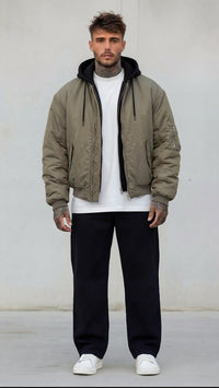 BOMBER CON CAPPUCCIO RIMOVIBILE - CATCH - ART. 24CK-024 - COL. KHAKI