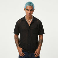 POLO CAMICIA  BERNA CROCHET NERO - ART.