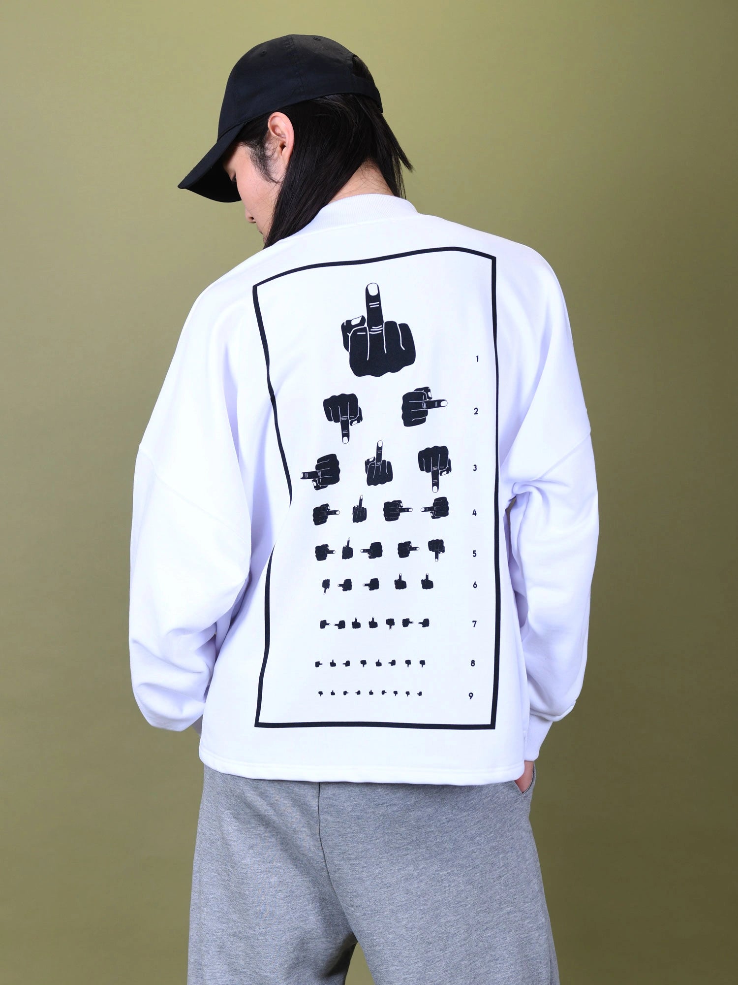 FELPA GIROCOLLO UOMO STAMPA DITO MEDIO  - BERNA - ART. 261082 - 2