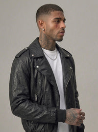 GIUBBINO BERNA CHIODO BOMBER OVER ECOPELE NERO ART 251094 1