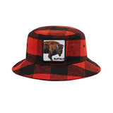 CAPPELLO GOORIN BROS BUCKET HAT RED  ART BUFFALO