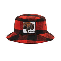CAPPELLO GOORIN BROS BUCKET HAT RED  ART BUFFALO