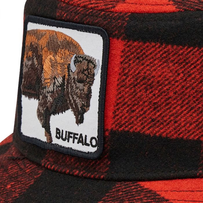 CAPPELLO GOORIN BROS BUCKET HAT RED  ART BUFFALO
