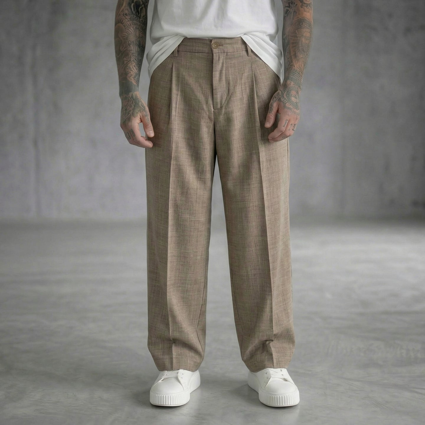 PANTALONE CON ELASTICO IN VITA FANGO - NEW JOB BRAND - ART. DANY