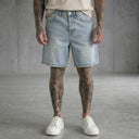 BERMUDA NEW JOB BRAND JEANS CHIARO MACCHIE E STRAPPI ART  NJB 22/1