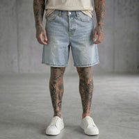 BERMUDA NEW JOB BRAND JEANS CHIARO MACCHIE E STRAPPI ART  NJB 22/1