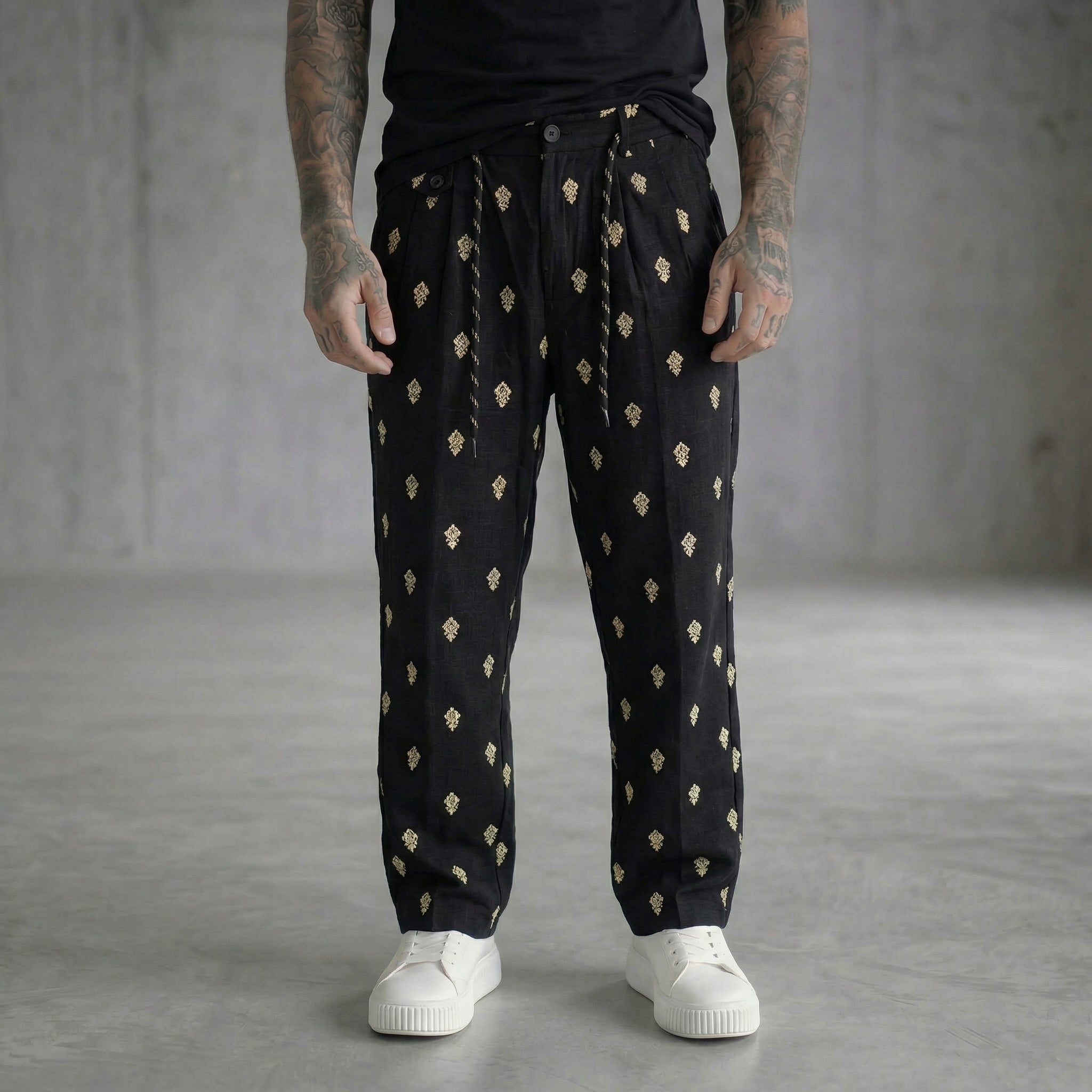 PANTALONE  RICAMI PIU' COLORI- BERNA - ART. 261402