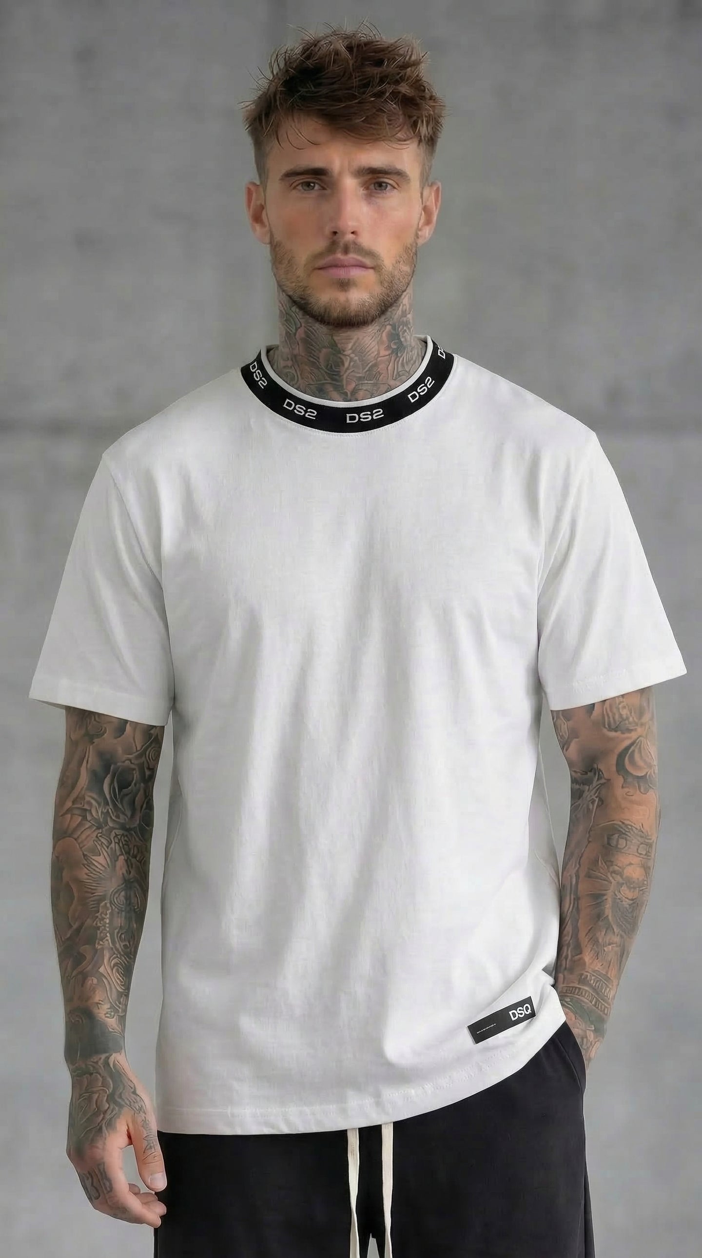 T-SHIRT COLLO IN MAGLIA CON LOGO - PIU' COLORI  -DS2 - ART. SS26300