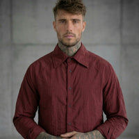 CAMICIA10 IN NYLON OVERSIZE - DAMN STUDIOS - ART. DAMN32 - COL. BORDEAUX
