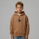 FELPA OVER BAMBINO CON CAPPUCCIO BOXY FIT OVER -  ORSO  PIU' COLORI - HAMEN