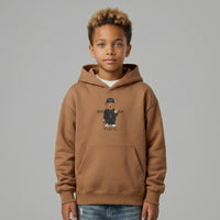 FELPA OVER BAMBINO CON CAPPUCCIO BOXY FIT OVER -  ORSO  PIU' COLORI - HAMEN