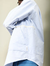 CAMICIA UOMO OVERSHIRT UOMO A RIGHE BICOLOR - BERNA - ART. 261252-30