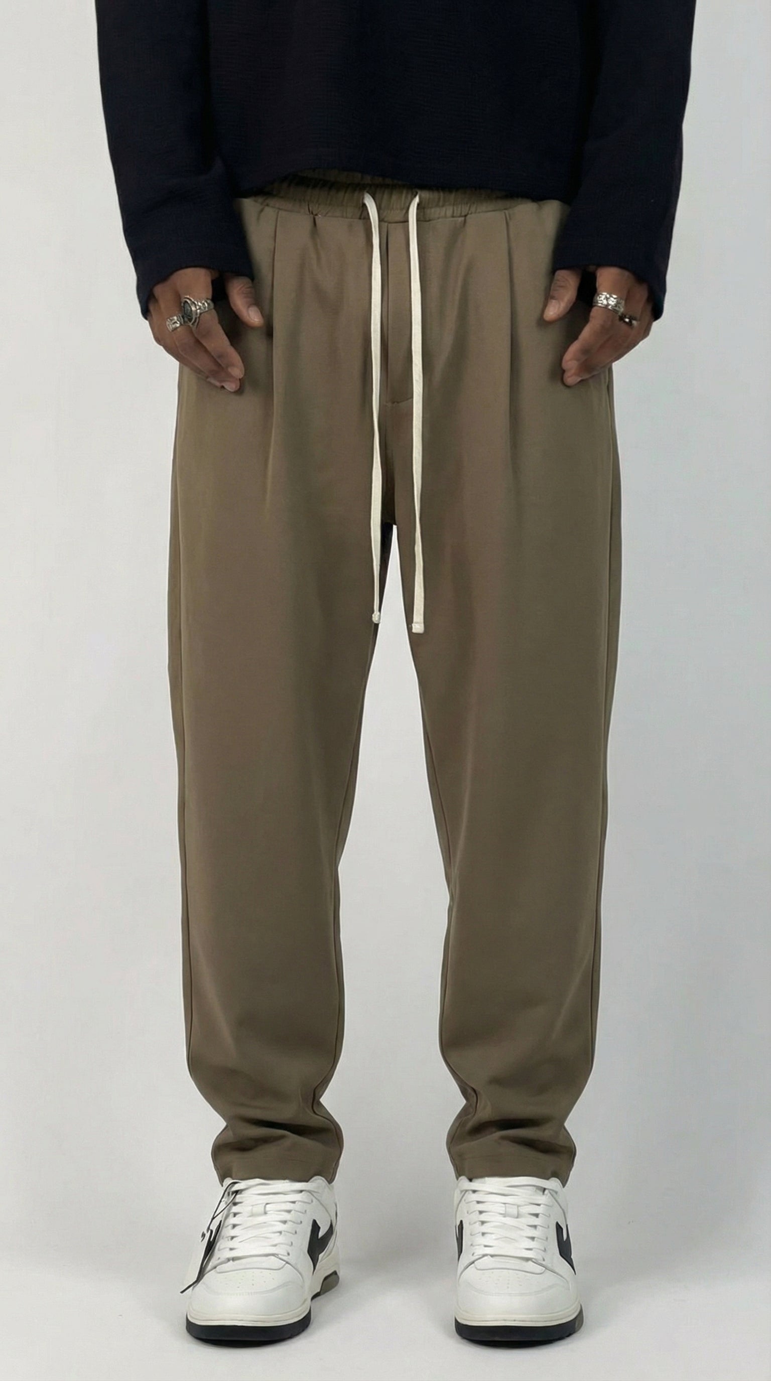 PANTALONI NERO CON COULISSE  - IMPERIAL - ART. PC8QLBQ