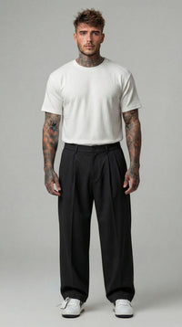 PANTALONI NERI CON PINCE VITA MEDIA - IMPERIAL - ART. PE6ILBQ