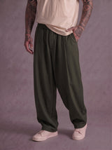PANTALONE IMPERIAL BAGGY FIT CON VITA ELASTICIZZATA E PINCE ART PE6Y MBV