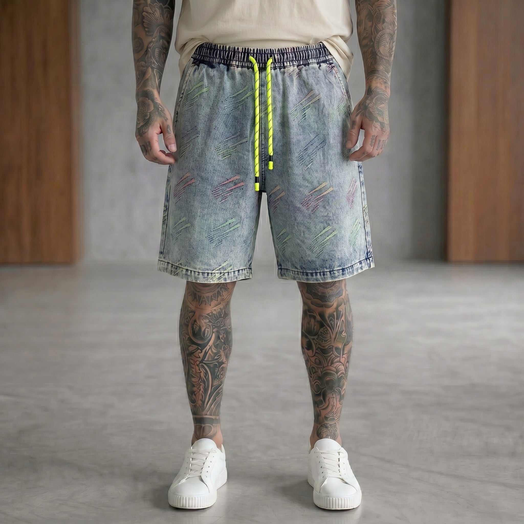 BERMUDA DENIM TRIAN FLUO - BERNA - ART. 261230-30