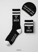 CALZE BERNA ITALIA NERO BANDA