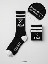 CALZE BERNA ITALIA NERO BANDA