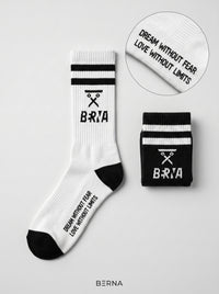CALZE BERNA ITALIA SPUGNA UNISEX BLACK&WHITE BANDA
