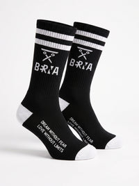 CALZE BERNA ITALIA NERO BANDA